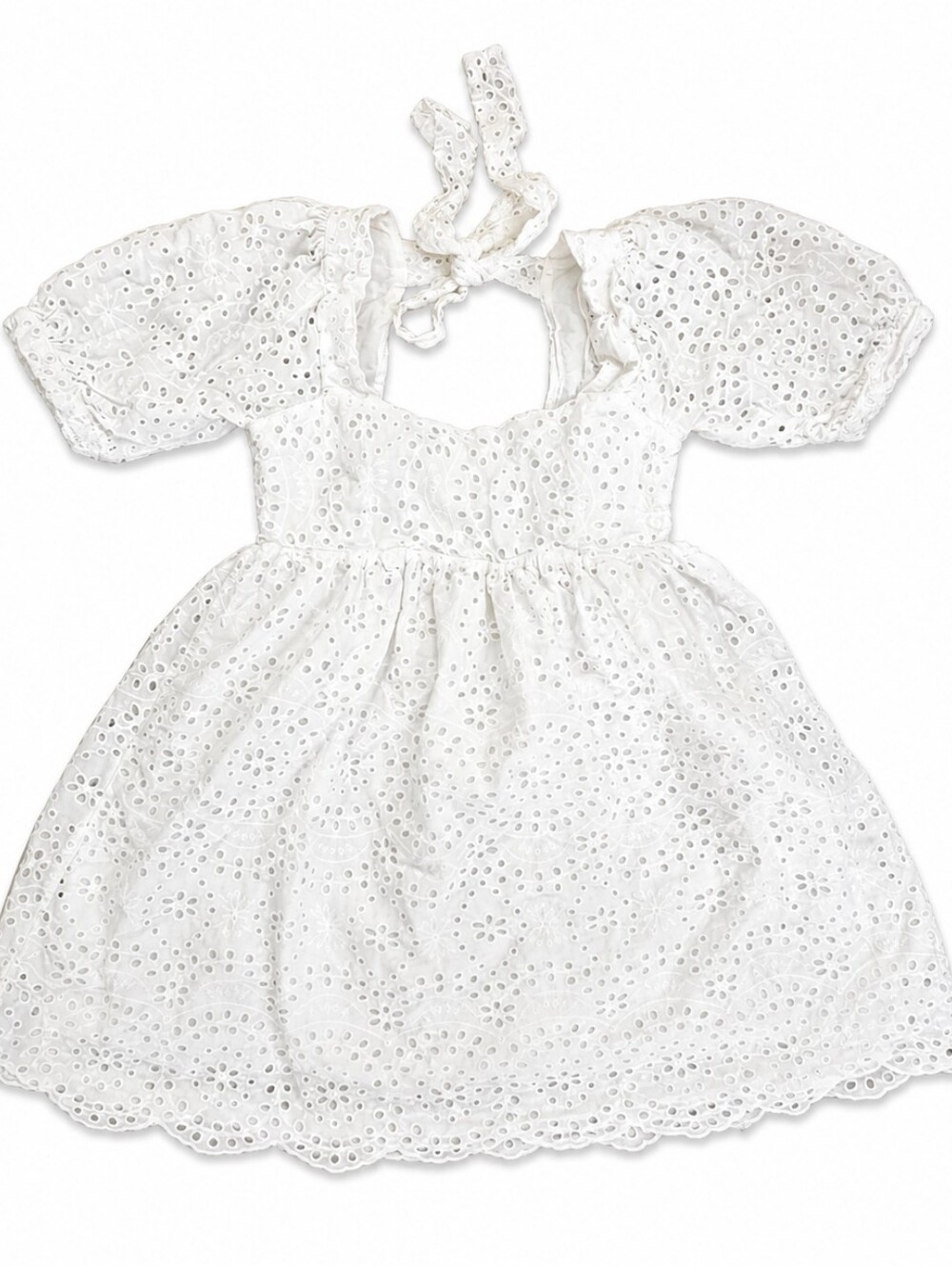 Chelsea & Violet White Eyelet Mini Dress Size S